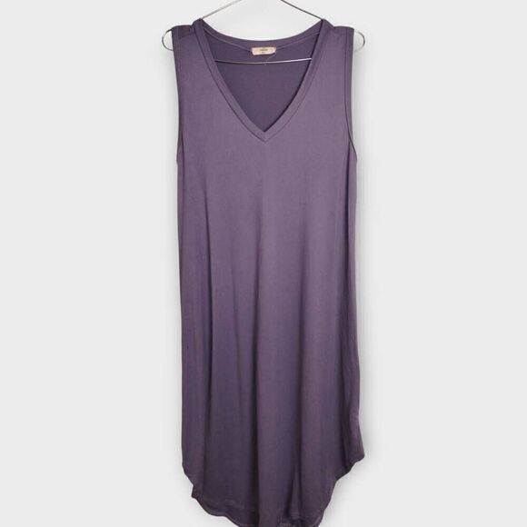 Entro Womens Dress Sz‎ Medium Midi Lavender Tshirt Sleeveless Coastal Beachy - Picture 10 of 10